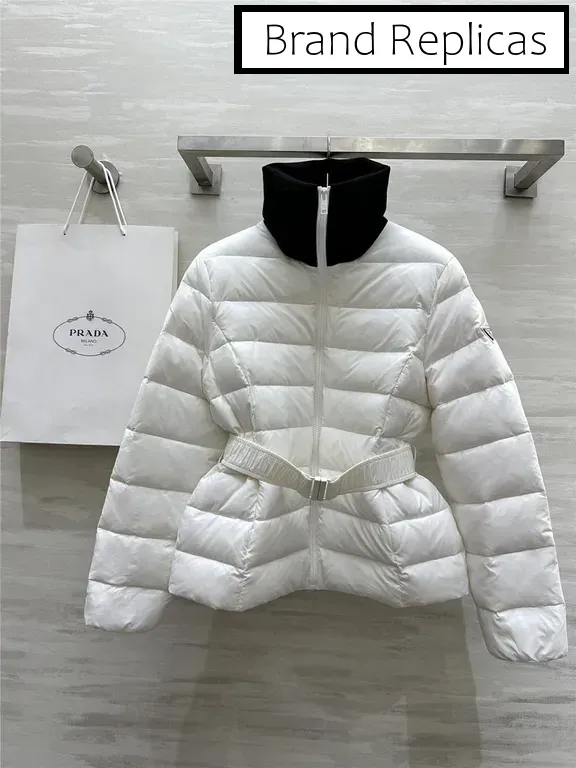 Prada waist lapel down jacket